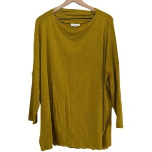 Bryn‎ Walker Mustard Yellow Oversized Tunic Top | Made in USA Size XL